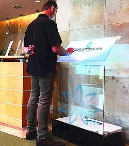 China Self Service Kiosk Machine Rear Projection 30 Inch Holo Touch Kiosk on sale