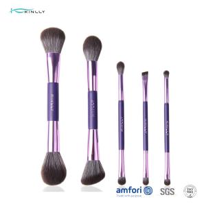 Wholesale 5pcs OEM Double Side Poly Bag Makeup Brush Gift Set from china suppliers
