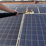 Water Fed Pole Solar Panel Cleaning Brush for Photovoltaic Farms Windows Glass
