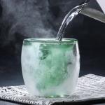 Heat Resistant Bear Handmade 250ml Double Wall Glass Mug