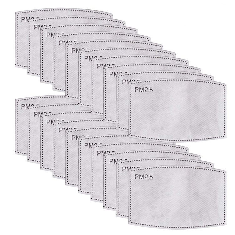 5 Layer pm2.5 Filter Anti Dust Cotton Face Mask pm 2.5 Activated Carbon Mask Filter for Mask