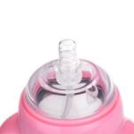 Pink Silicone Baby Milk Bottle For Newborn 13.5 X 6.3cm / 19 X 6.5cm Size
