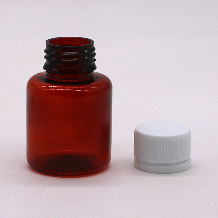 70ML PET Amber Maple Cough Syrup Oral Liquid Bottle with Safety Cap and Heat Seal