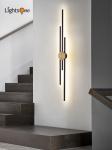 Luxury minimalist bedroom bedside long wall light creative living room TV