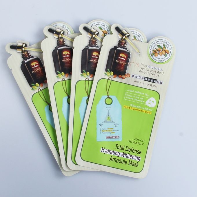 Cosmetic facial mask special shaped pouch face mask packaging bag moisture proof plastic pouch
