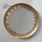 12" 13" Clear Black Rim Glass Charger Plates Bulk Wedding Event Table