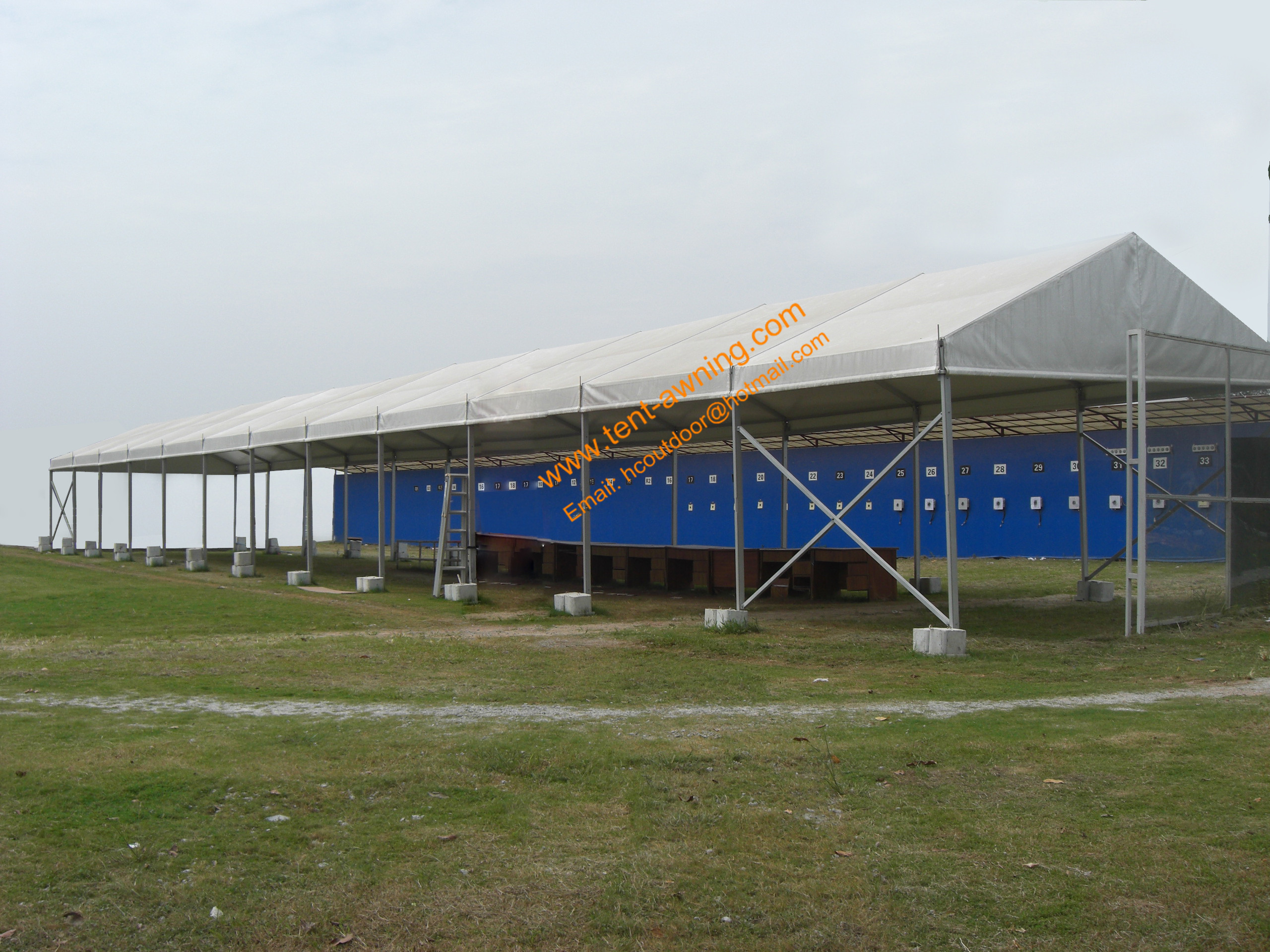 Outdoor Event Tent 6m width Hard Pressed Extruded Aluminum Structure PVC Cover