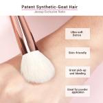 Jessup 25pcs White/Rose gold Natural Makeup Brushes Set ShenZhen Makeup Brush