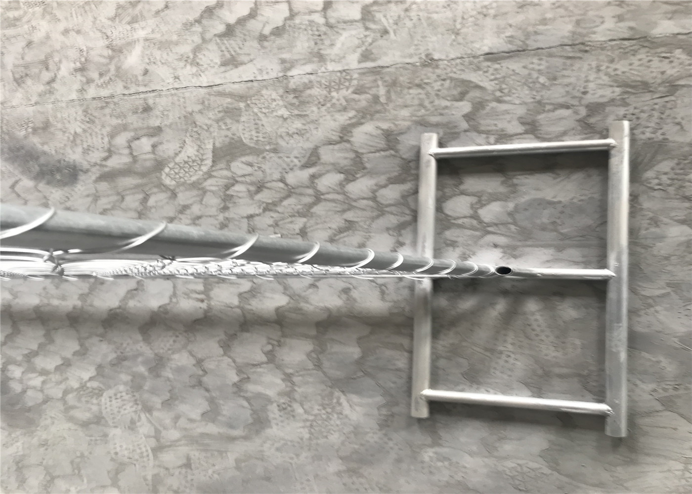 6x12 chain mesh construction fence panel pipe 32mmx1.6mm mesh 60mmx60mm with 2.7mm thick