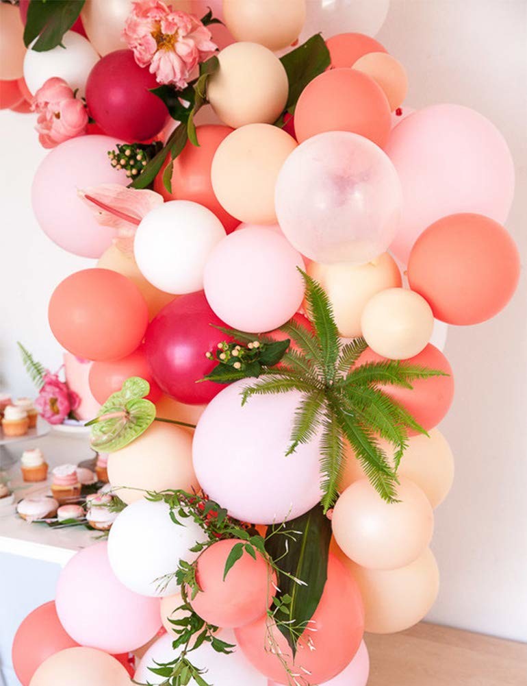 Customized Birthday Room Balloon Decoration , 10 Inch Blush Pink Balloons
