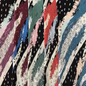 Wholesale Floral Dots Geometric Print Crepe Woven Fabric Tie Dye 250gsm For Garment from china suppliers