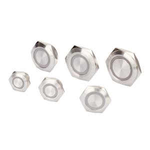 Wholesale Waterproof 24VDC Anti Vandal Push Button Switch Metal 30 Illuminated Self Reset from china suppliers
