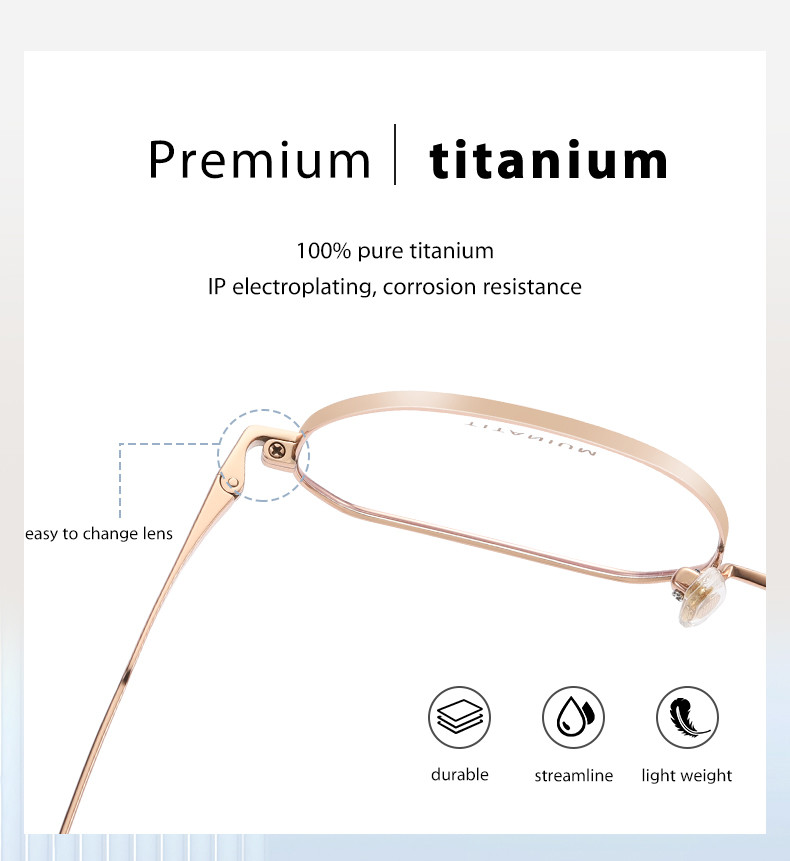 Geometric Round Full Rim Titanium Eyeglasses Prescription Trend