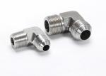 757 Bar Male NPT 38mm High Pressure Pipe Fittings , Stainless Steel 90 Degree