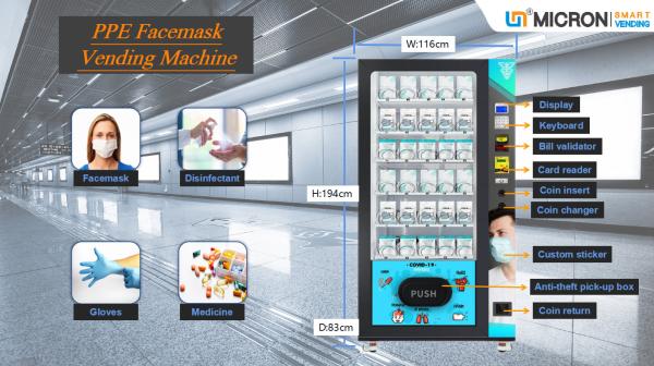 22 Inch Medicine Vending Machine Contactless Payment Remote Controlled By Mobile