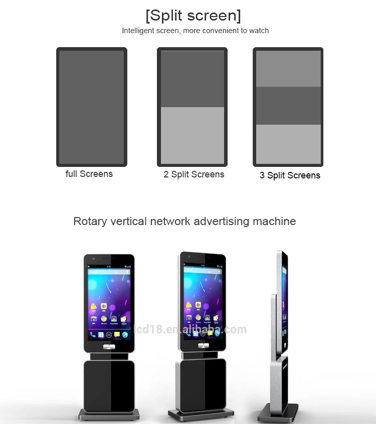 43" Rotate Screen Advertising Monitor Android System Media Player BOE Original Panel
