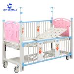 Hospital Medical Manual Children Cartoon Bed With Wheels For Sale