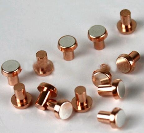 AgCdO Electric Silver Contact Rivets Low Resistance For Protectors / Timers