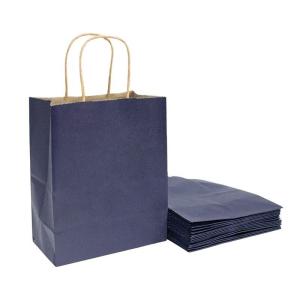 Wholesale OEM Factory Price Recyclable Kraft Brown Paper Bag with Rope Handle Your logo Flat Handle from china suppliers