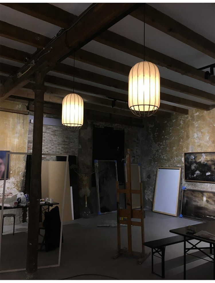 Modern and Minimalist Fabric Chandeliers Restaurants Living Rooms Hotels Homestays Lanterns lamp(WH-AP-594)