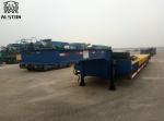 100 Ton Lowbed Semi Trailer , Gooseneck 4 Axle Lowboy Trailer