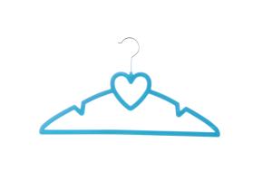 Wholesale Bow Shaped Blue Flock Space Saving Velvet Hangers from china suppliers