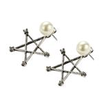 Wholesale Korean Cheap Star Pearl Stud Earrings Body Piercing Jewelry