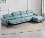BN Cowhide Functional L-Shaped Chaise Longue Sofa Modern Minimalist Doll Cotton
