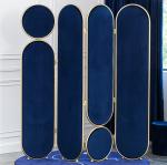 Light Luxury Mobile Folding Panel Room Divider Stainless Steel Laser Cut