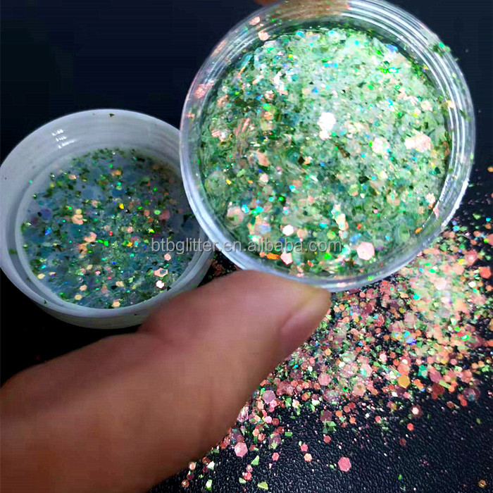 Resin Mixed Body Glitter Glittering Bling Open Circle Shaped for Nail Art Craft on Ramadan Graduation Valentine's Day