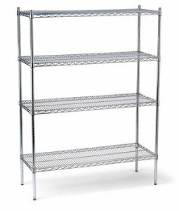 Wholesale Zinc Steel Commercial Wire Shelving Storage Rack 4 Shelf For Refrigerated Warehouse from china suppliers