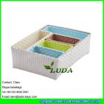 LDKZ-044 Fasion steel frame storage box pp strap woven storage basket for