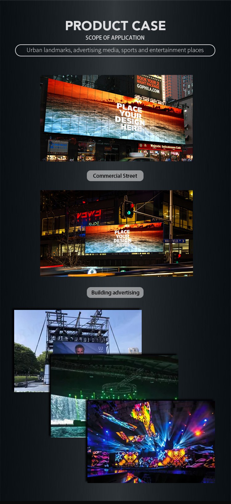 GCL P5 Advertising Publish Outdoor LED Display 140 View Angle And High Refresh Rate