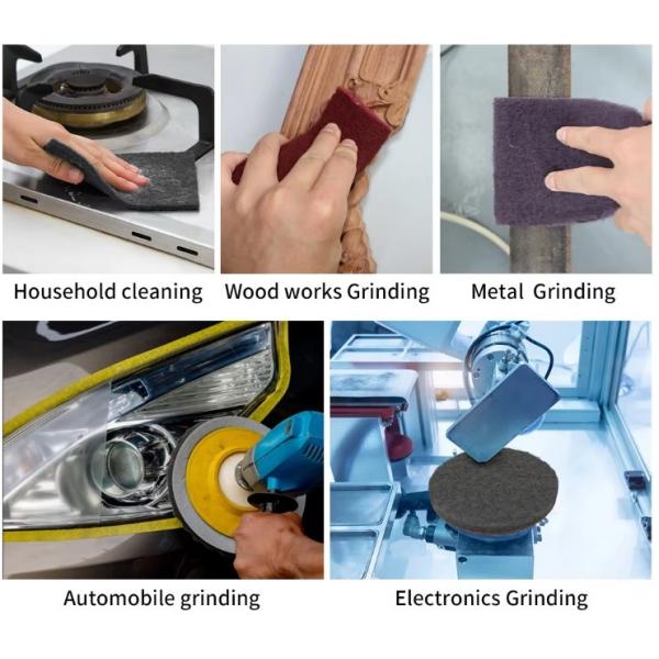 Customizable Disc Buffing Pad With Non Woven High Density Sponge Layer