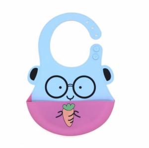 Wholesale SGS Children'S Two Color Waterproof Silicone Snap On Bib from china suppliers