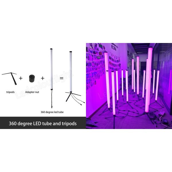 Stage Lighting 50mm Diameter DMX Digital Addressable LED Pixel Standing Tube Light