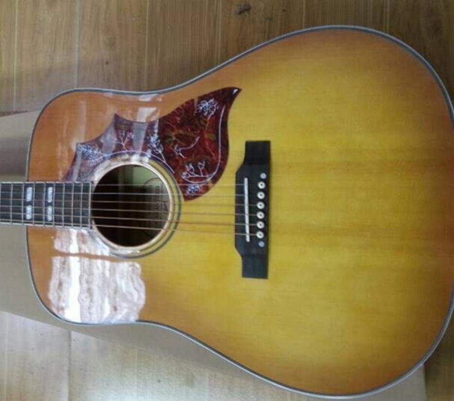 2018 New Chibson Orange burst Chibson H-Bird acoustic guitar GB honey burst color H-Bird electric acoustic guitar