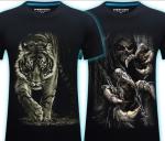 Summer Men's 3D Personality T-shirt Short Sleeve Stereo Wolf Head Pattern Big