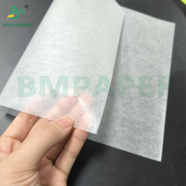 40 GSM White Waxed Paper Rolls Waxed On Both Sides Grease Resistant