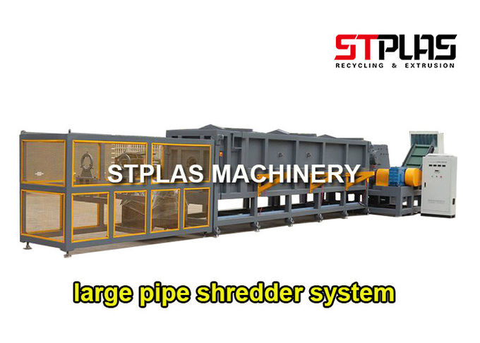 Single Shaft Plastic Shredder Machine / Chipper Machine For PET Bottle Rubber Tire
