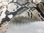 Grey Color Snakeskin Leather Fabric / 0.25mm PU Faux Snakeskin Material