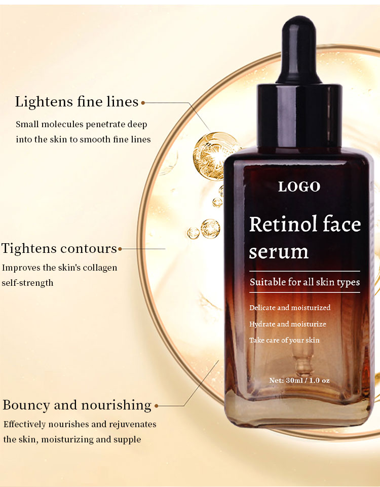 Retinol Face Skin Care Serum Organic Natural Anti Wrinkle Dark Spot Remover Brighten And Whitening Facial Serum