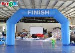 Entrance Gate Arch Designs Blue Start Line Inflatable Arch With Air Blower For