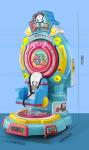 Dreamland children electric coin operated rocking car fiberglass kids paradise