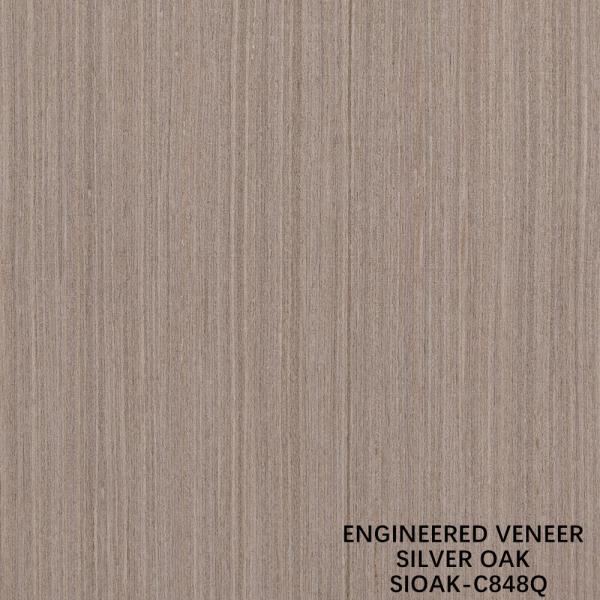 Slice Cut Reconstituted Silver Oak Wood Veneer Length 2500-3100mm Can Be