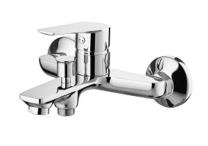 Wholesale Chrome Brass Bath Shower Faucet Surface-Mounted Single Lever from china suppliers