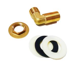 Wholesale Lead Free 90 Degree Brass Elbow With 1/2″ BSP Wide Flange Brass Tap Back Nuts from china suppliers