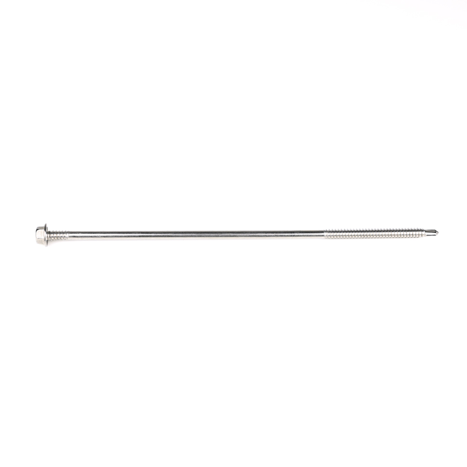 ZINC Finish 6.3x230mm Double Thread Phillips Cross Recess Hex Washer Self Drilling Screw