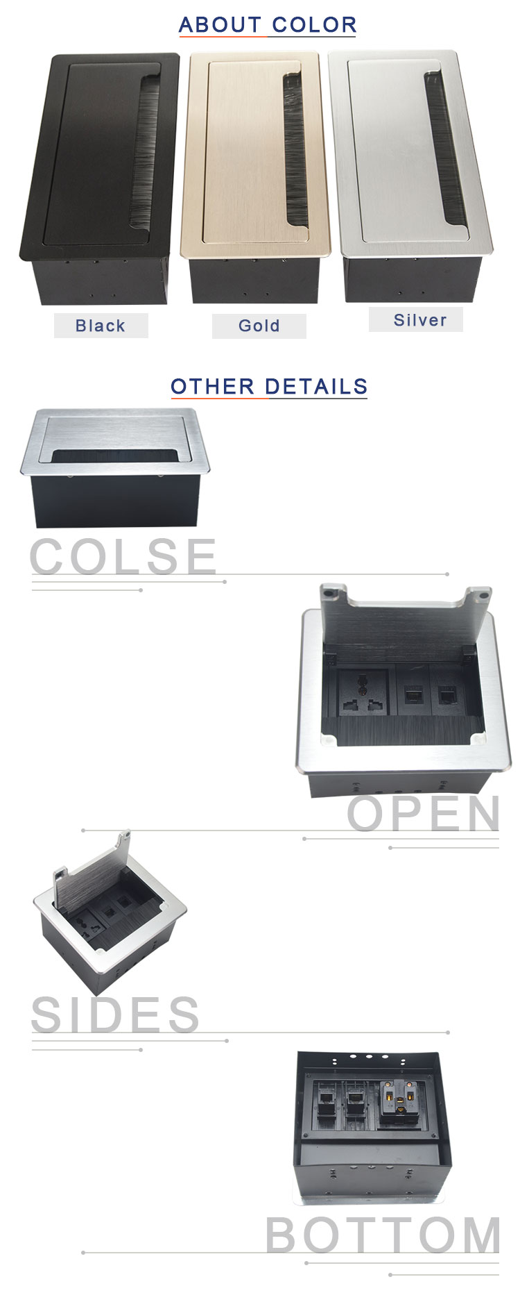 Popular Embedded On Conference Table Flip Up Tabletop Socket Replacement Desk Jack With Power /USB
