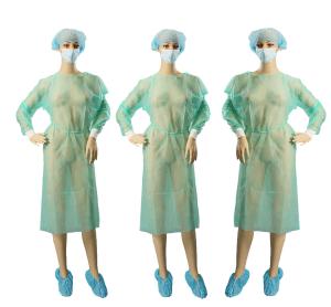 Wholesale Lightweight Non Woven Garments / Hospital Patient Gown Kintted Cuffs from china suppliers
